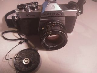 Vintage 35 Mm Camera Asahi Pentax K - 1000 W/smc - M 1:2 50mm Lens Vgc.  1of2
