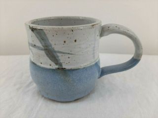 Artisan Handmade Ceramic Glazed Coffee Cup Mug Blue Pottery