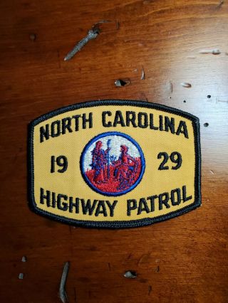North Carolina Nc State Police Highway Patrol Patch Old Style Shirt Size