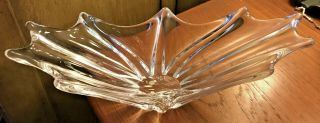 Large Vintage DAUM France Art Glass Vase Bowl Vessel Signed 2
