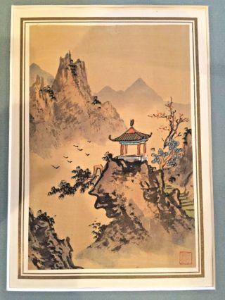 Chinese Landscape Paintings On Silk Signed By The Artist