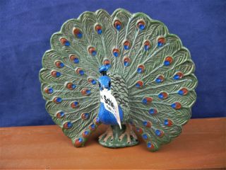 Schleich Peacock 2000 D - 73508 Retired 3 1/2 " - With Tag Germany