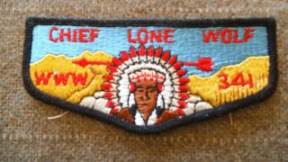 Order Of The Arrow Oa Chief Lone Wolf Lodge 341,  Flap