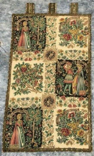 Vintage French Tapestry Romantic Wall Hanging Medieval Home Décor Tapestry 3x2