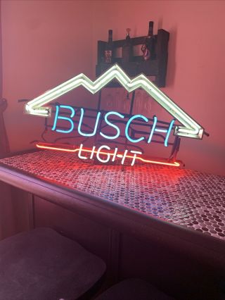 Vintage Busch Light Neon Sign