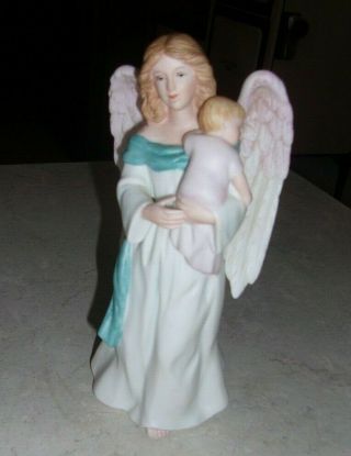 Vintage Home Interiors Homco Angel With Baby Figurine 1434
