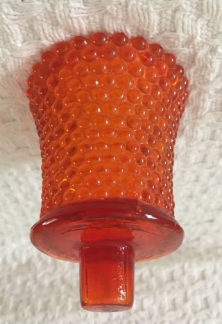 Vintage Home Interior Orange Glass Hobnail Votive Candle Holder Homco (1)
