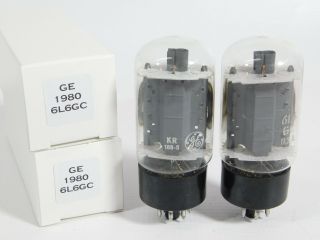 Ge 6l6gc Vintage 1980 Gray Plate Vacuum Tube Pair (matched,  Tv - 7d)