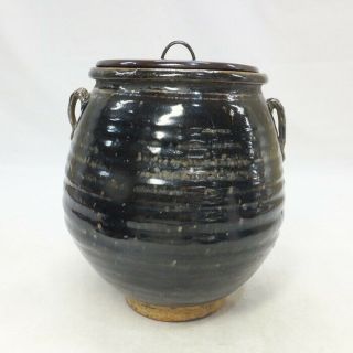 D804: Chinese Pottery Water Jug With Popular Tenmoku Glaze And Appropriate Clay