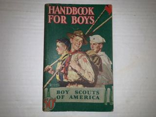 Vintage 1945 Handbook For Boys Scouts Of America Book Norman Rockwell Cover