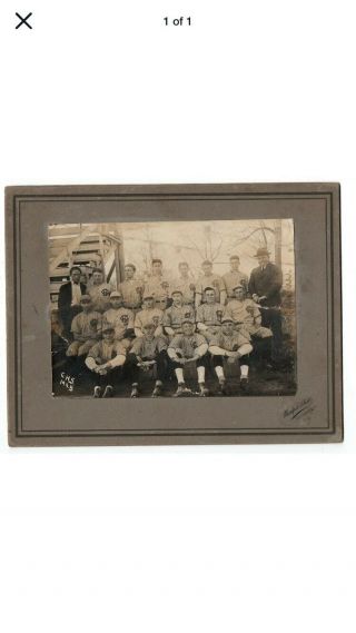 Vintage Antique Baseball Team Photo Gettysburg Pa 1925 Cabinet 9x7