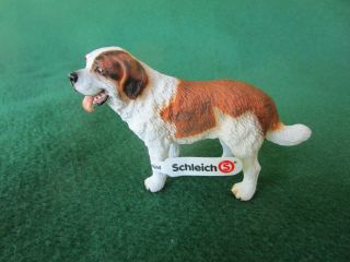 Vtg Schleich St Bernard Dog Miniature Animal Figurine 2008 Toy Germany 16379 Tag