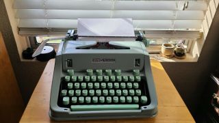 Vintage Paillard HERMES 3000 Portable Typewriter w Case Switzerland Swiss 2