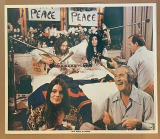 Vintage 1969 John Lennon & Yoko Ono " Give Peace A Chance " Poster
