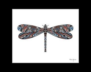 Dragonfly Sprite - 14 " Signed,  Matted Limited Edition Art Print Mw James