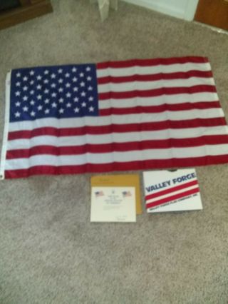 United States Flag Flown Over U.  S.  Capital 1986 For Richard Lugar