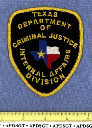 Texas Department Of Criminal Justice Internal Affairs Div State Police Patch