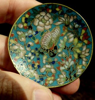 Antique Chinese Cloisonne Enamel Kangxi Small Plate
