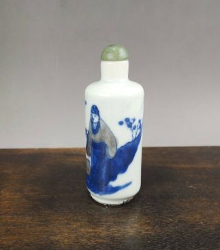 A Fine Chinese 19c Figural Snuff Bottle In Underglazed Red - Guangxu