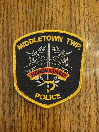 Middletown Twp Honor Guard Jersey Police Patch Nj Township