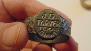 J.  G.  Tarver,  Texas Giant Circus Souvenir Ring Token