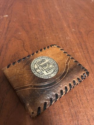 Vintage 1939 Golden Gate International Exposition San Francisco Leather Wallet