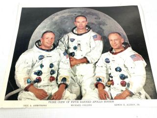 1969 Nasa Apollo 11 Vintage Photograph Moon Walk Neil Armstrong And Buzz Aldrin