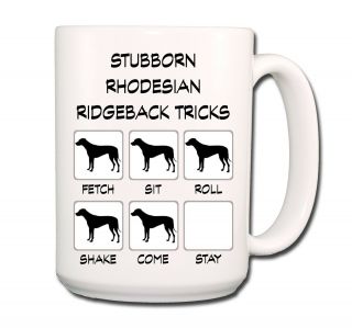 Rhodesian Ridgeback Stubborn Tricks Extra Large 15oz Coffee Mug