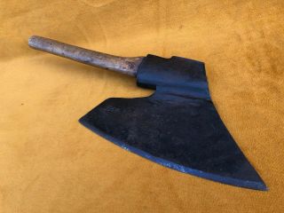 Antique Hand Forged Goose Wing Axe Broad Hewing Vintage Goosewing 13 1/2 "