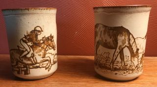 2 Horses Design Duncan Ceramics Scotland Coffee Mug/ Cup