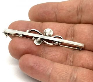 Vintage Georg Jensen Art Deco Sterling Silver Bar Pin 234b.  2.  3/8”