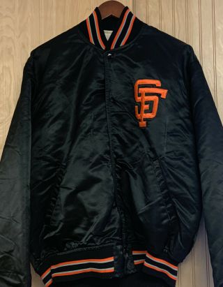 Vtg San Francisco Giants 90s Satin Starter Jacket Size Xl
