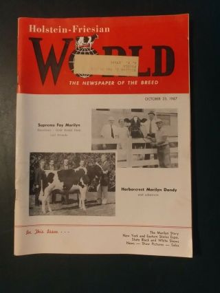 Holstein World 1967 The " Marilyn " Story,  Curtiss Sire Directory,  Paclamar