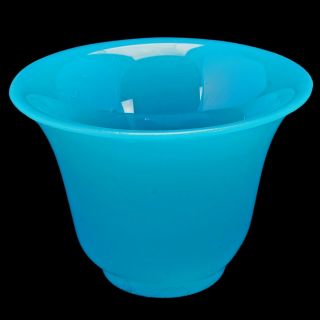 Chinese Peking Glass Teacup Monochrome Sky Blue Circa 1900 2