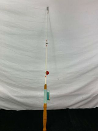 Vintage Wooden Ice Fishing Pole Rod Jiggle Stick,  Jig Stick,  Bakelite?