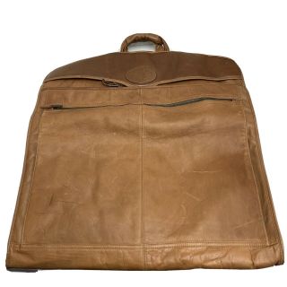 Vintage Quality Dilana Santa Fe Tan Leather Hanging Garment Travel Bag