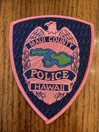 Maui County Police Dept Breast Cancer Pink Patch Project Hawaii