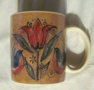 Lang And Wise Primitives Welcome Friends - Ceramic Mug 2001 Susan Winget - Rare
