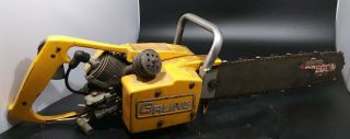 Orline Mustang Vintage Chainsaw Estate Find Compkete With Labels Good Paint
