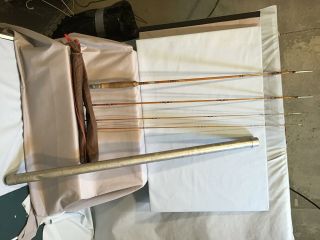 Leo Painter Bamboo Fly Rod 4 Piece 9 Ft.  Custom Built Case