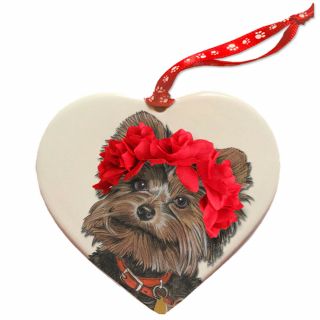 Yorkshire Terrier Yorkie Dog Porcelain Valentine 