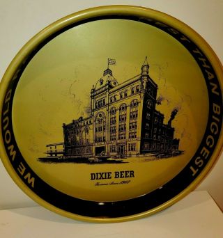 Vintage Dixie Beer Brewery Tray Sign Tin Brewing Factory Orleans N