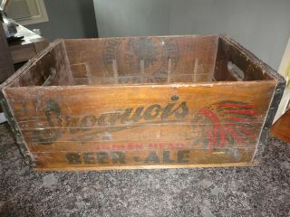 Vintage Iroquois Beer Buffalo York Pre Prohibition Steinies Beer Wood Crate