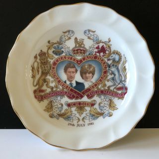 Charles And Diana Royal Wedding “duchess” Bone China Souvenir Trinket Dish