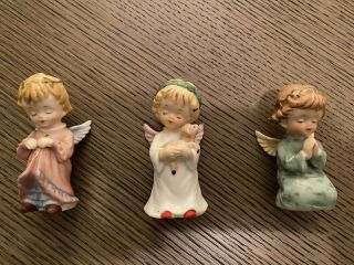 3 Ceramic Angels Designed By Eve Rockwell For George Wood