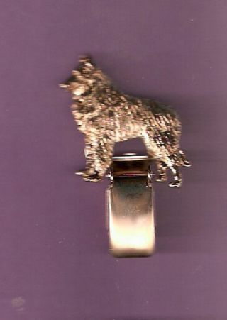 Belgian Shepherd Sheepdog Gold Plated Ring Clip Number Holder Pin Jewelry Last
