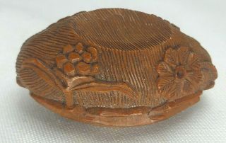 Antique Chinese Hediao Carved Nut Peach Pit Stand For Boat
