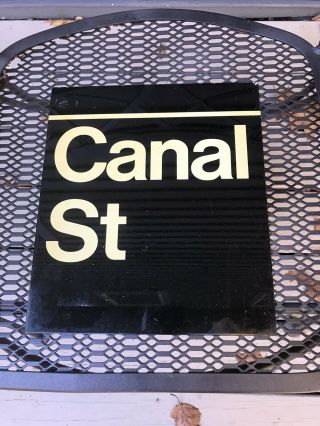Authentic Vintage Metal Nyc Subway Sign - Canal St