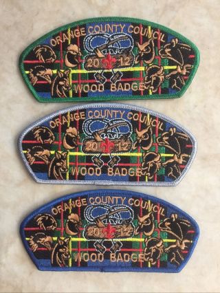 2012 Orange County Council Woodbadge Set Of 3 Spring/fall/staff Bv $350 Sa - 321:3