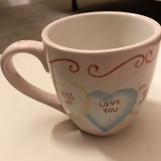 Valentines Day Mug Brushes Handpainted Stonemite Coffee Mug